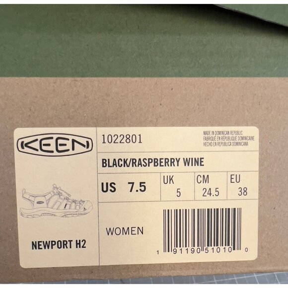 Keen Women's Newport H2 Sandals Size 7.5 Black/Raspberry Wine New - Picture 5 of 11